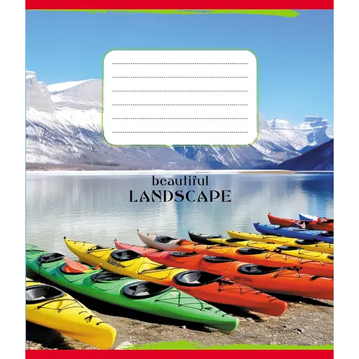 Зошит учнівський "Байдарки" Leader 018-540017L-5 в лінію, 18 аркушів - фото 1