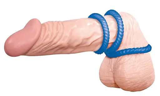 Набор эрекционных колец You2Toys Lust 3 шт. синий - фото 3