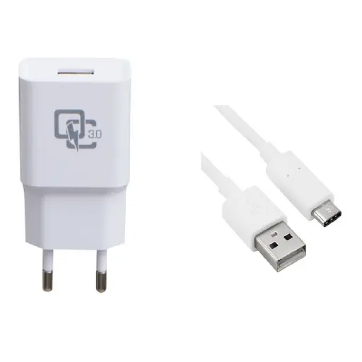 Быстрое зарядное Xiaomi QC 3.0 18 W + кабель USB Type-C - фото 1