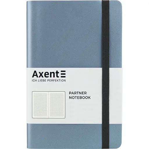 Книга записная Axent Partner Soft клетка 125 x 195 мм 96 листов серебристо-синяя (8206-14-A)