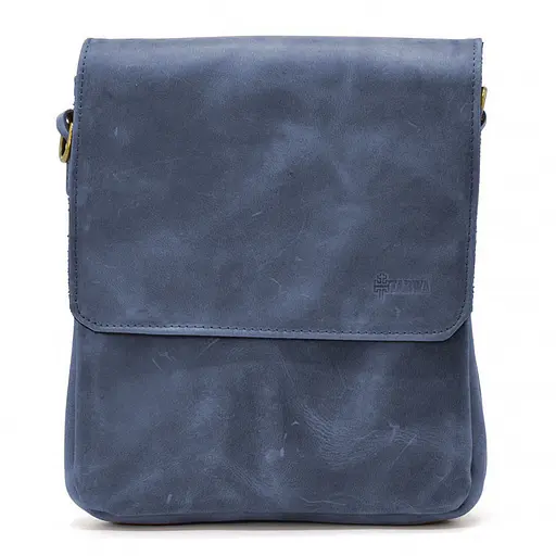 Чоловіча шкіряна сумка через плече TARWA 25х24х5 см sum0025358 - фото 3
