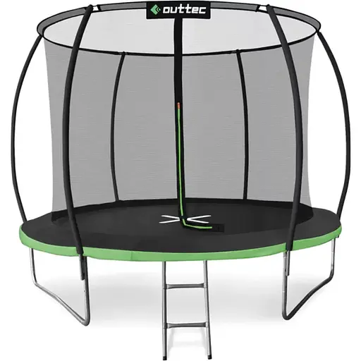 Батут Outtec Premium 8ft (252см) чорно-зелений з внутрішньою сіткою