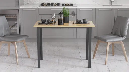 Стіл універсальний Knap Ferrum-decor 750x1400x700 Чорний метал ДСП Дуб Артізан 16 мм (FRD-106383) - фото 2