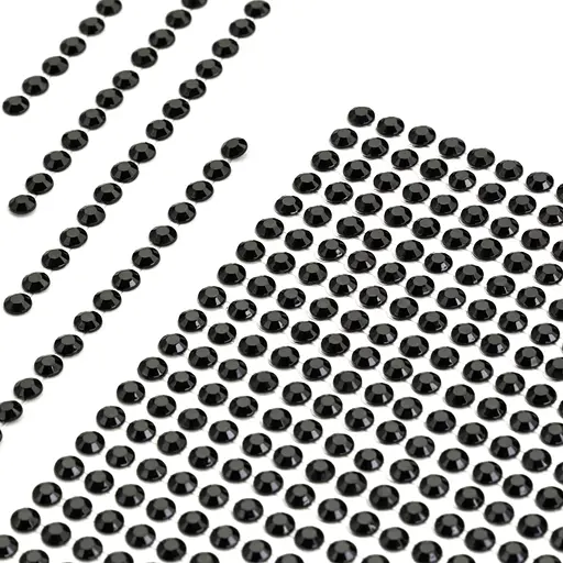 Стразы самоклеящиеся Черные 5мм 375шт Rosa Talent - фото 4