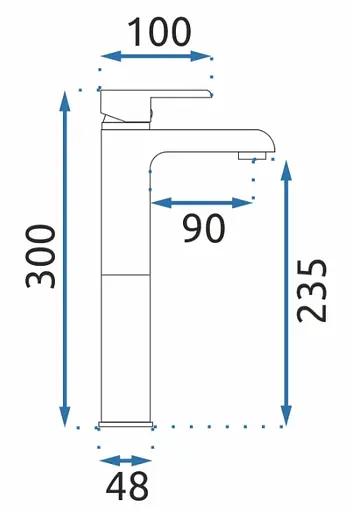 Змішувач для умивальника Rea Bloom високий gold REA-B6201 Золотий - фото 7