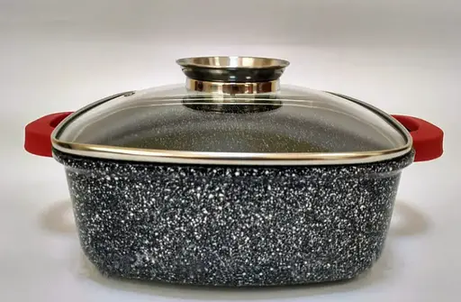 Кастрюля Bohmann BH-2427 MRB с антипригарным покрытием, двойным дном из литого алюминия с крышкой - фото 3