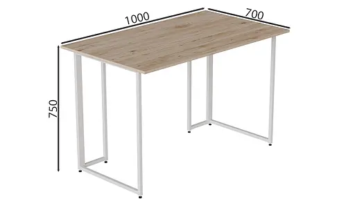 Компьютерный стол Ханна 75x100x70 ДСП белый Дуб Сан-Марино 16мм FRD-104023 - фото 7