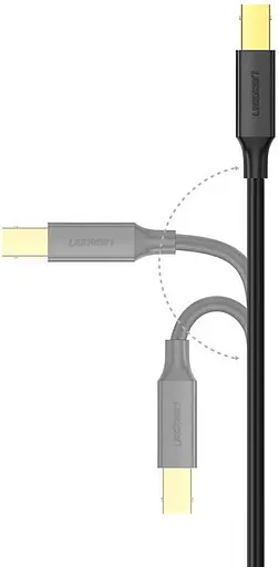 Кабель для принтера Ugreen US135 Usb A Usb B 5 м (Print Cable) - фото 3