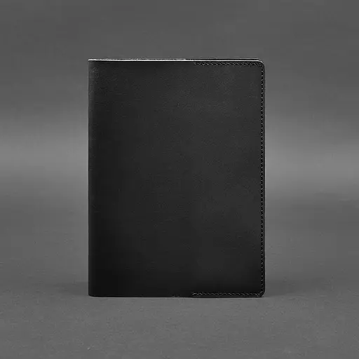 Шкіряна обкладинка для блокнота 6.0 (софт-бук) чорна Краст - фото 6