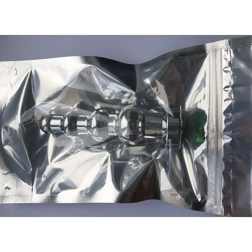 Рифлена анальна пробка з кристалом SKN-MS107 (довжина 12,9 см, діаметр 3.8 см, Вага 181 гр.), Срібний /Світло-рожевий - фото 4