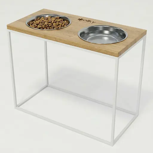 Hollky Base XL40 — миски на підставці для великих собак (2 × 1,8 л, висота 40 см)