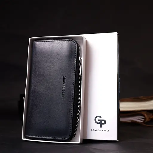 Шкіряний чоловічий гаманець Grande Pelle 19.5х10х2.2 см acs0026944 - фото 8