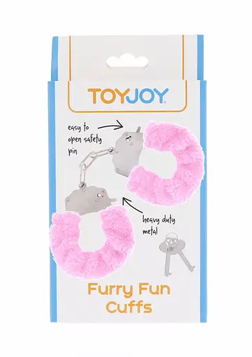 Наручники Toy Joy Furry Fun Cuffs 28 см рожевий - фото 5