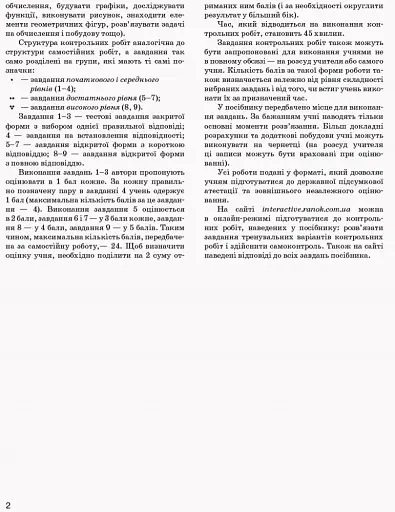 Математика. 10 клас. Рівень стандарту. Контроль результатів навчання - фото 2