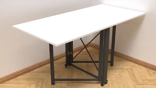 Стіл-книга трансформер Оріон 2 Ferrum-decor 750x1520x730 Чорний метал ДСП Біле 16 мм (FRD-104583) - фото 3