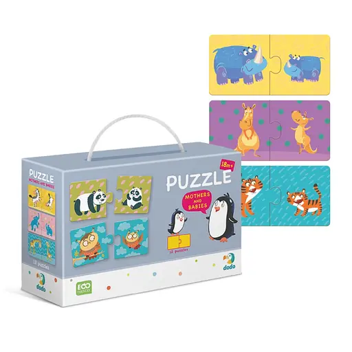 Обучающая игра-пазл "Мама и Малыш" DoDo Toys 300150, 24 элемента-12 пар - фото 2