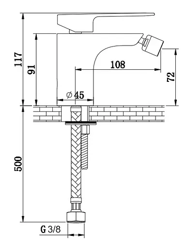 Змішувач для біде Kohlman Proxima chrome QB130P Хром - фото 2
