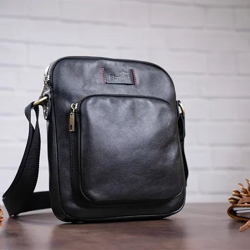 Чоловіча шкіряна сумка SHVIGEL 21,5х24,5х3,5 см sum0012783 - фото 6