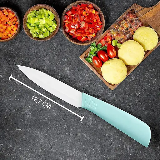 Керамический нож для овощей и фруктов 24 см Бирюзовый 87842 - фото 2
