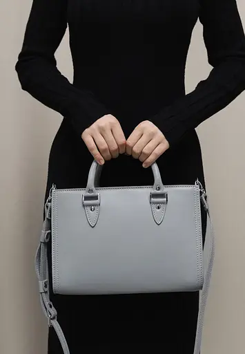 Жіноча шкіряна сумка Fancy сірий краст - фото 10