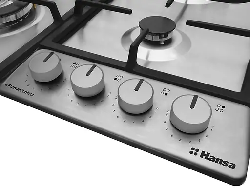 Варочная поверхность газовая Hansa 59 см чугун нержавеющая сталь - фото 2