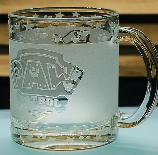 Дитяча скляна чашка-кружка 320 мл з гравіюванням Щенячий патруль Гонщик - фото 5