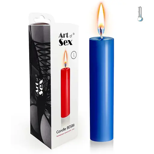 Синяя восковая свеча Art of Sex Size M 15 см