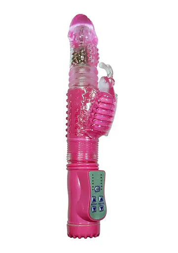 Вібратор-кролик Boss Series Rabbit Massager 24.5 см рожевий - фото 3