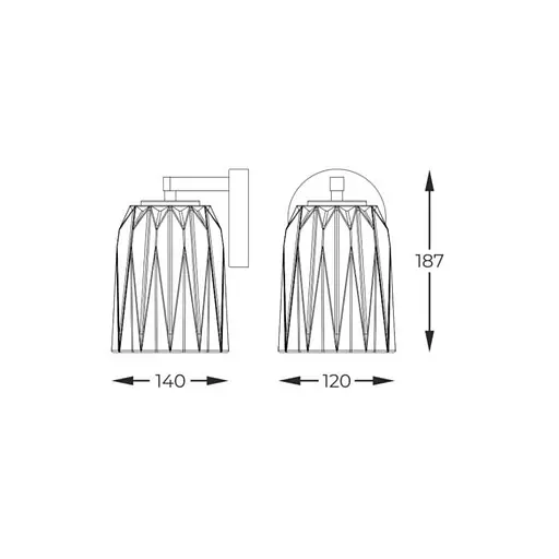 Настінний світильник TAZZA W0590-01A-V7AC Zuma Line - фото 2