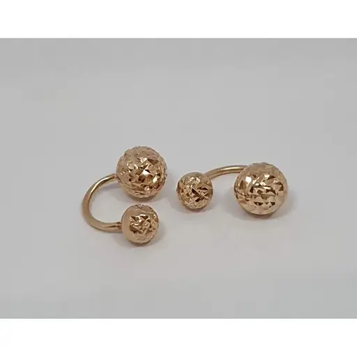 Золотые серьги с алмазной гранью.   210336_7_А - фото 5