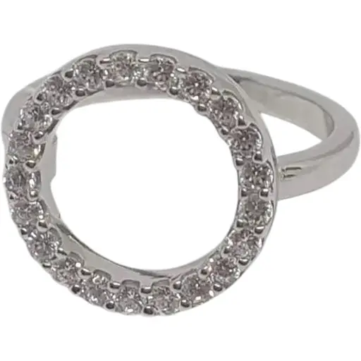 Серебряное кольцо Лазурит с фианитами. 19244Р 17,5