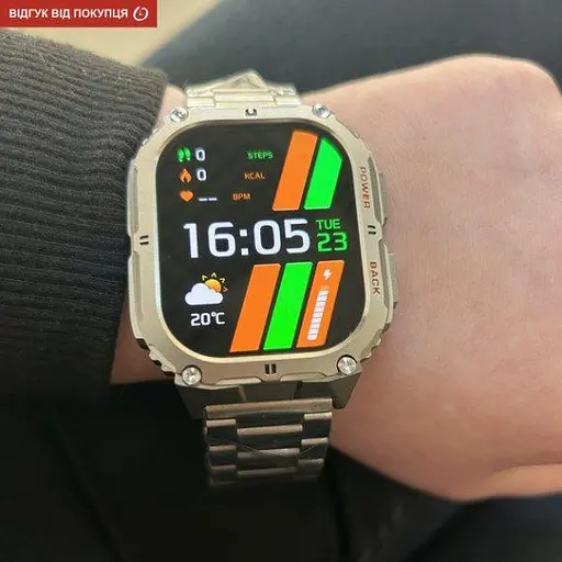 Розумний наручний смарт годинник Smart Respect X з компасом (Silver) - фото 6