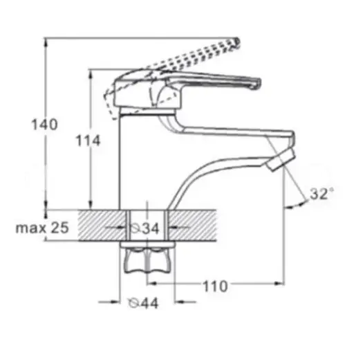 Смеситель для умывальника Solone SIT1-A182 однорычажный Хром 30412 - фото 2
