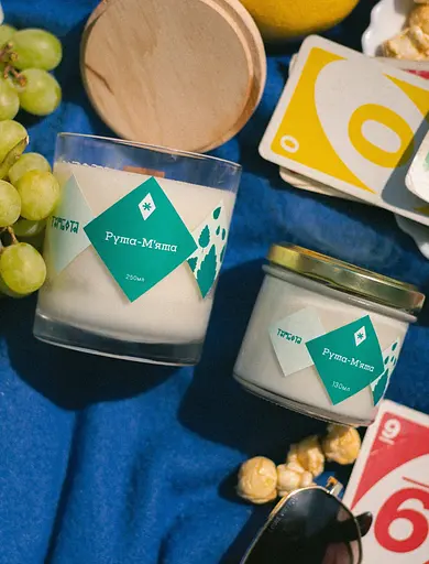 Свічка Рута і м'ята Мініатюри 130 мл Соєвий віск - фото 7