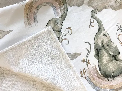 Непромокаемая пеленка Moontime "Пудровые слоники" - фото 2