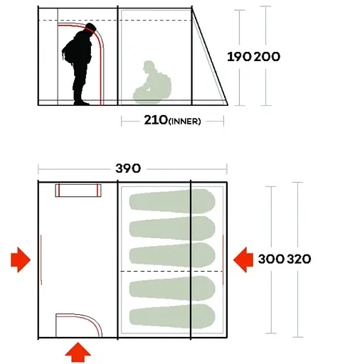 Намет Ferrino Fenix 5 Petrol (91193LBB) - фото 12