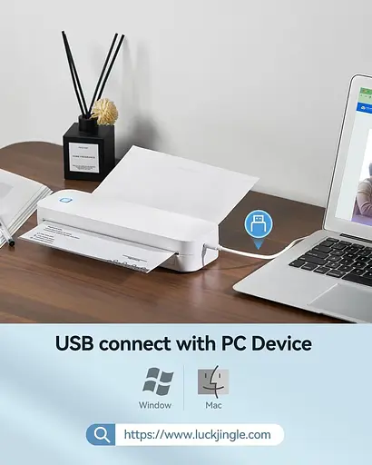 Беспроводной портативный принтер LIGHTWISH для путешествий, термопринтер без чернил D80, поддержка 8,5" X 11" US Letter - фото 3