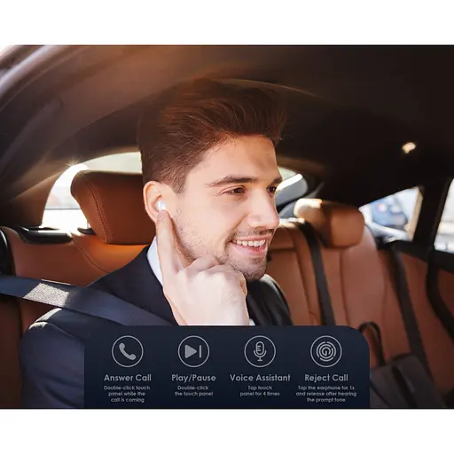 Навушники Tecno Minipods M1 Mono White (4895180759475) - фото 4