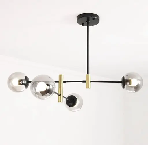 Дворівнева сучасна люстра з подвійним плафоном | Арт. AOC 7/4 | Line F - фото 3