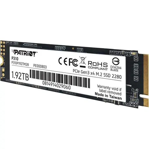 Накопичувач SSD 1.92TB Patriot P310 M.2 2280 PCIe NVMe 3.0 x4 TLC (P310P192TM28) - фото 3