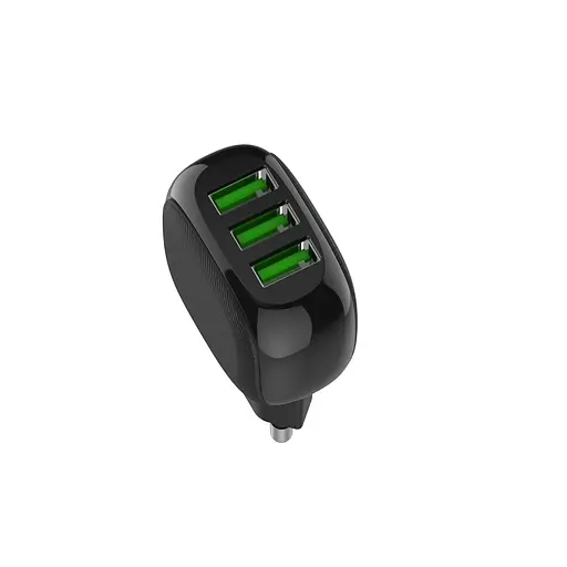 Адаптер сетевой LDNIO Micro USB Cable A3309 3 USB-выхода 3.4 A зарядный черный - фото 3