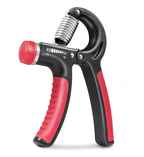 Еспандер кістьовий PowerPlay PP-4323 з регульованим навантаженням 10-40 кг Strength Grip Чорно-червоний (PP_4323_Bl/Red) - фото 2