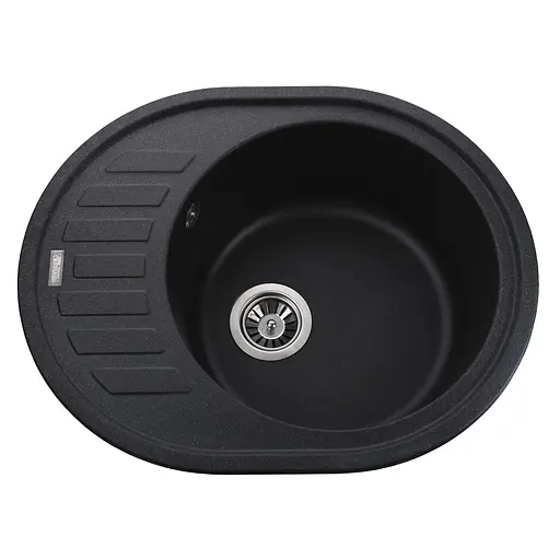 Гранитная мойка Globus Lux Arno графит 650x500 мм А0001, Графит - фото 1