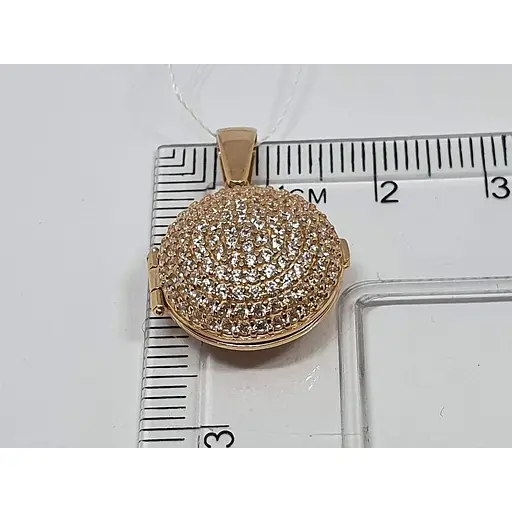 Золотая открывающаяся подвеска Империя золота с фианитами. ПВ679И - фото 4