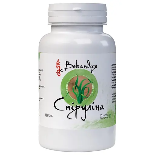 Вітамінний комплекс Bekandze Спіруліна детокс Зниження ваги 400 мг 60 капсул
