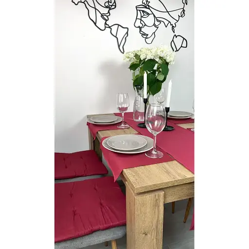 Комплект Доріжка водовідштовхувальна Бордовий однотон 220х40 см 4 шт.