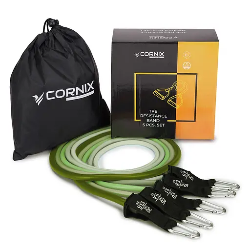 Набір трубчастих еспандерів Cornix 5 шт. 4.5-13.6 кг XR-0255 - фото 4