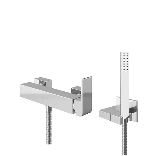 Змішувач для душу Kohlman Saxo chrome настінний KPL-QW120S Хром - фото 1