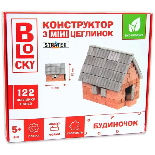 Будівельний набір для творчості з міні-цеглинок BLOCKY Будиночок Strateg (31023)