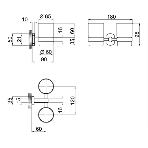 Стакан двойной Q-TAP Liberty CRM 1155 - фото 6